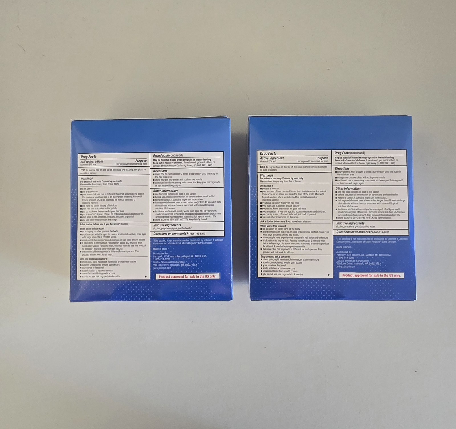 Kirkland Minoxidil 5% Hair Regrowth Treatment, 12 Month Supply (Exp. Jan 2029)