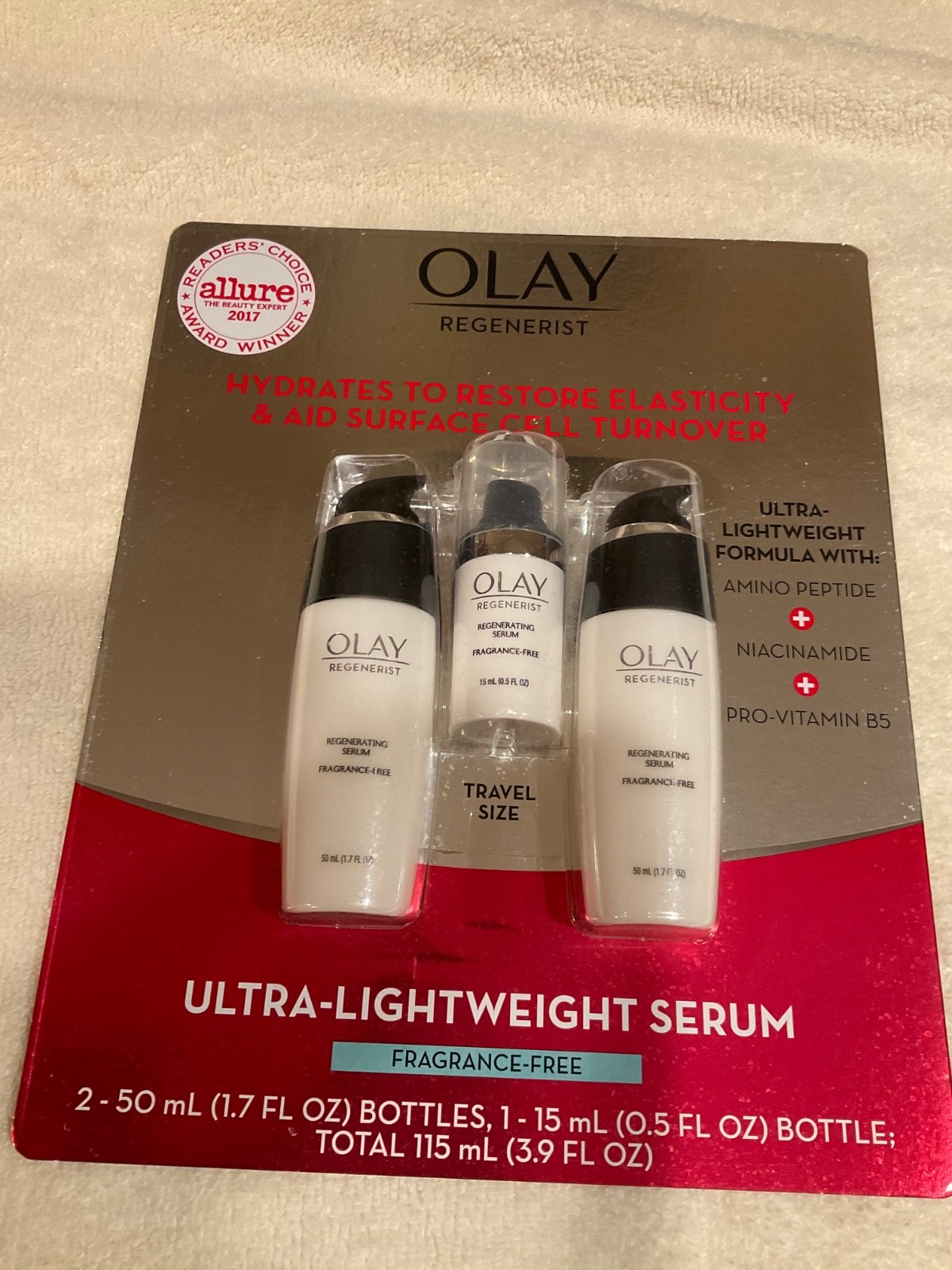Olay Regenerist Regenerating Lightweight Serum 2pk With Bonus Travel Size