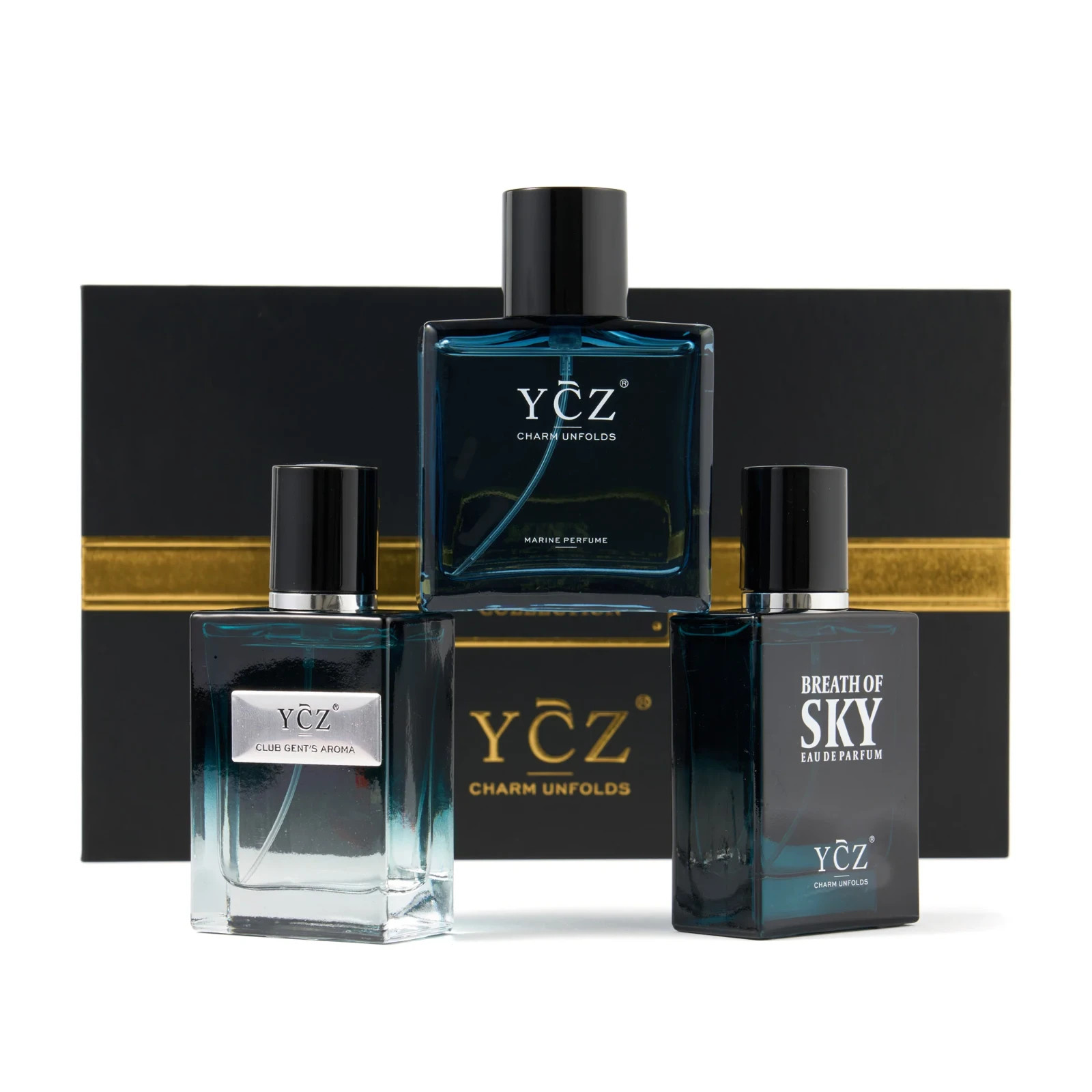 YCZ Men’s Mystic Allure Collection Fragrance Set 3 Bottles – NEW