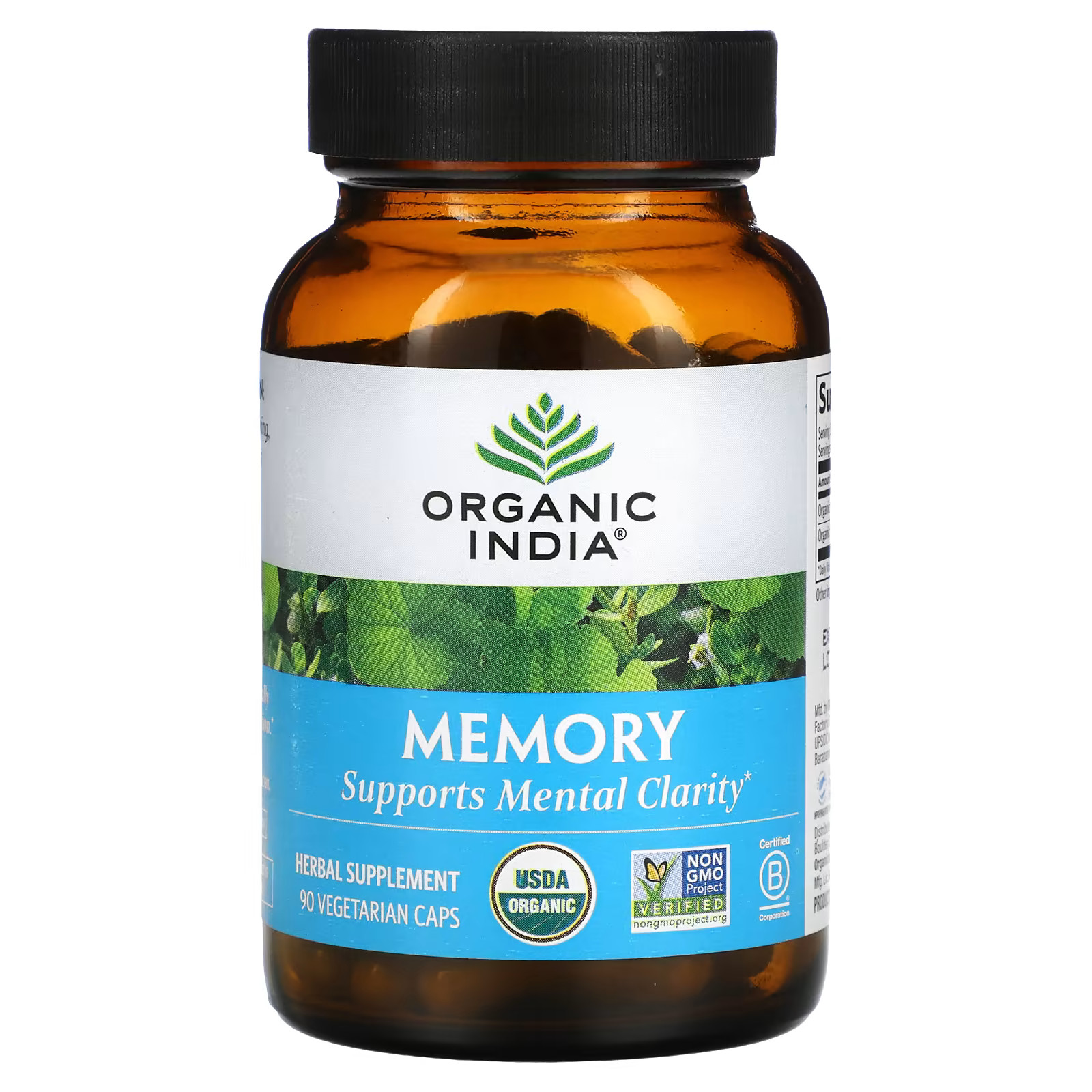 2 X Organic India, Memory, 90 Vegetarian Caps-worldwide