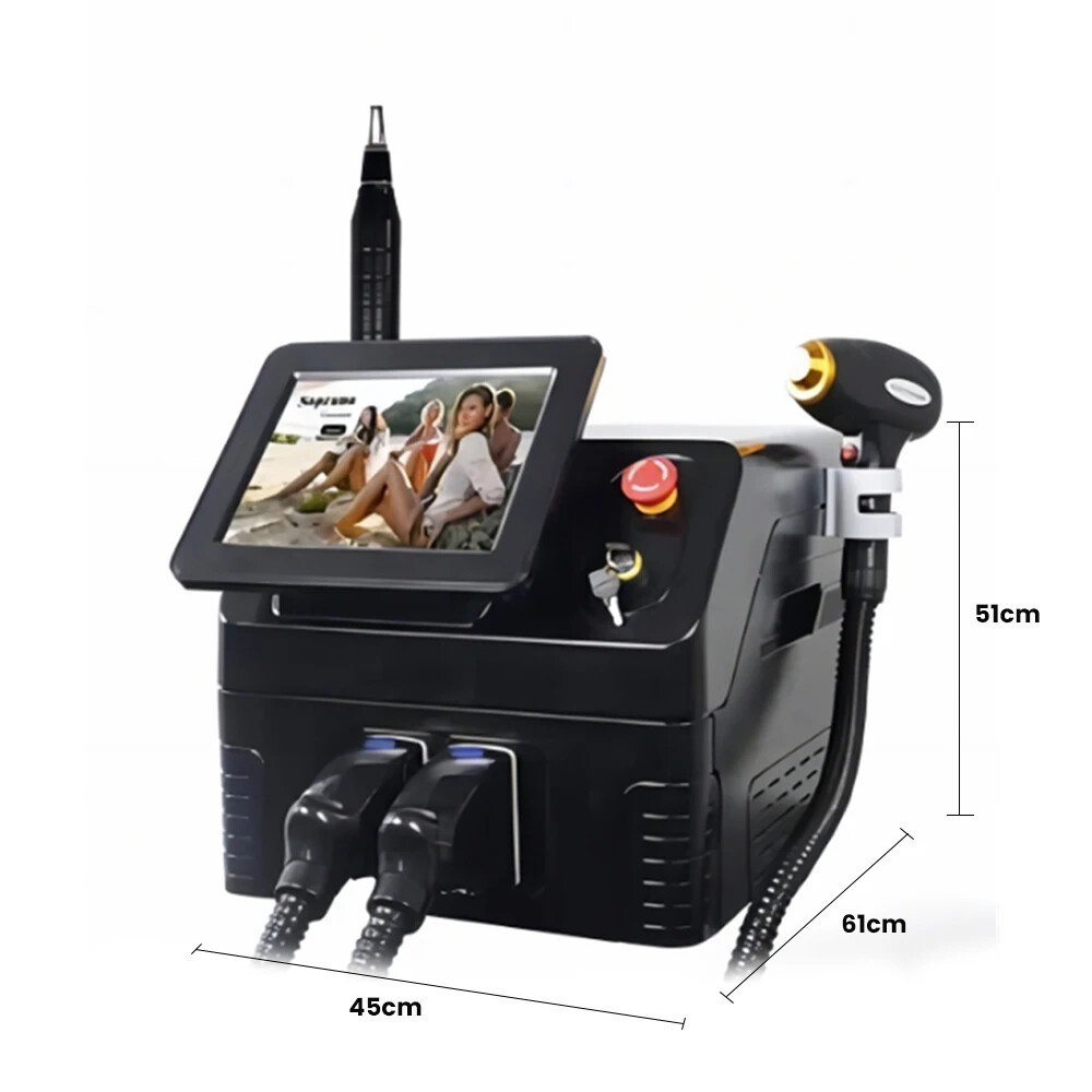 2IN1 808nm Diode Laser Hair Removal Pico NG YAG Laser Tattoo Beauty Machine