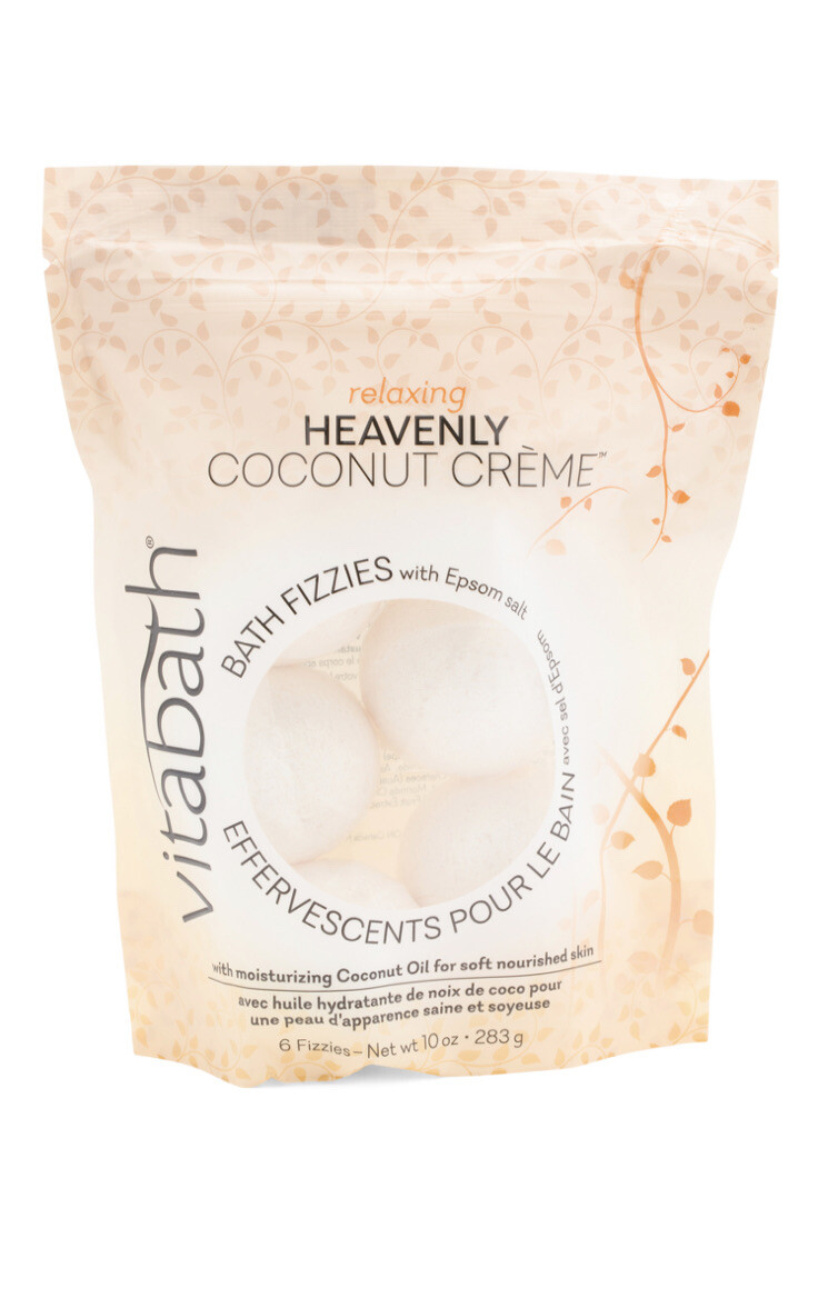 Vitabath Bath Fizzies Heavenly Coconut Creme 10 oz Fizzy Spa Bath
