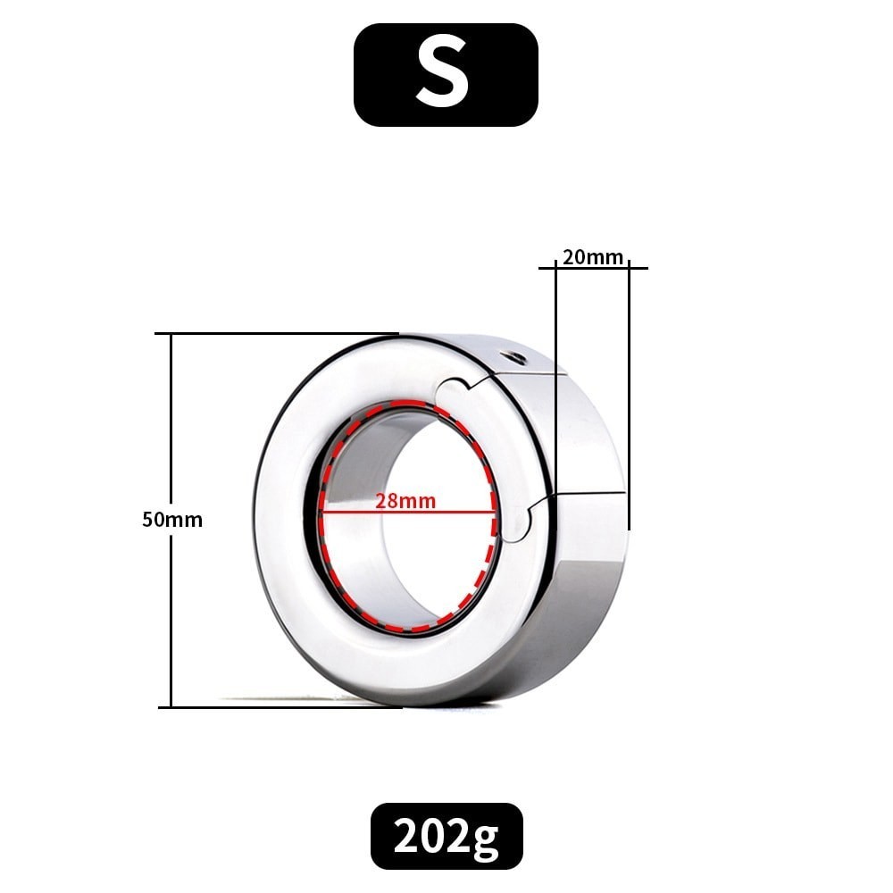 Stainless Steel Penis Ball Stretcher Scrotum Ring Pendant Weight for Male Delay
