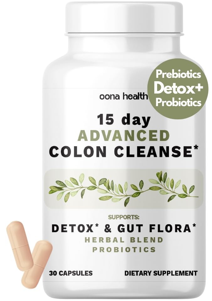 15 Day Advanced Colon Cleanse, Probiotics & Natural Herbs, Supports Detox & G…