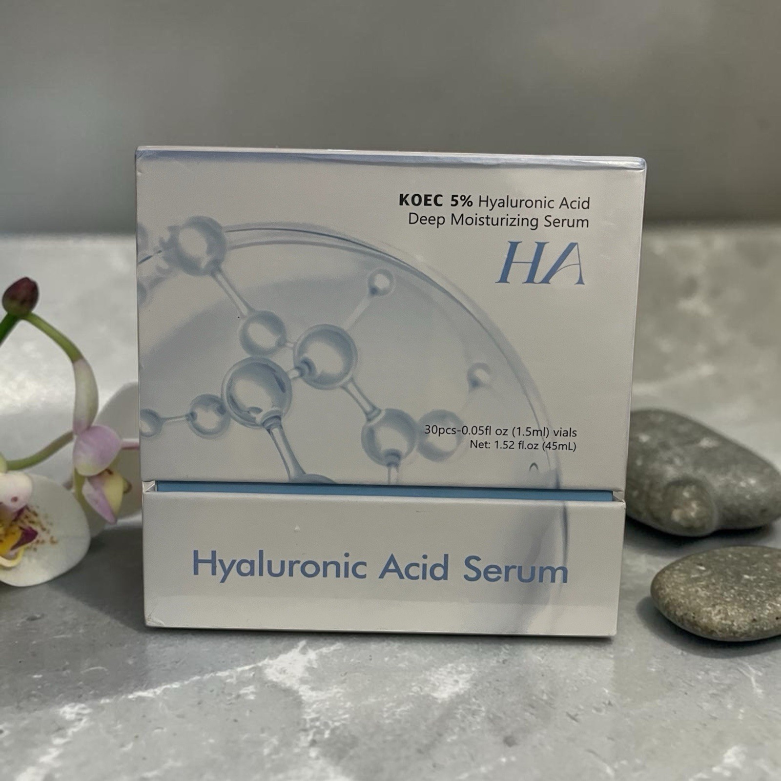 KOEC 5% Hyaluronic Acid Deep Moisturizing Serum 30Pcs Exp 12/2029 New-Sealed