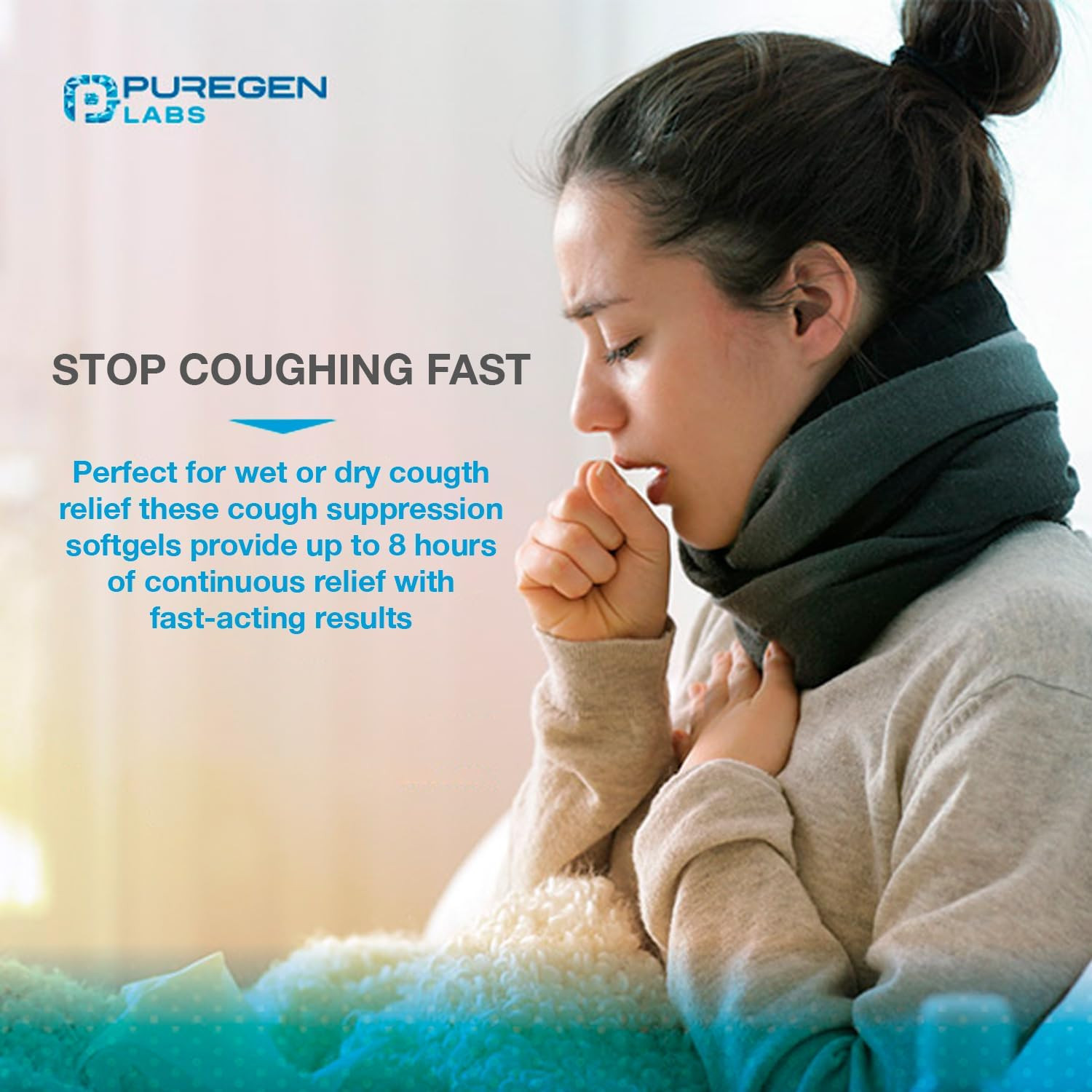 Cough Relief 15mg Softgels – 8-Hour Non-Drowsy Formula