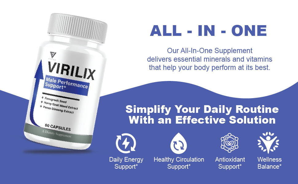 Virilix Premium Performance and Health Management Pills (60 Capsules)