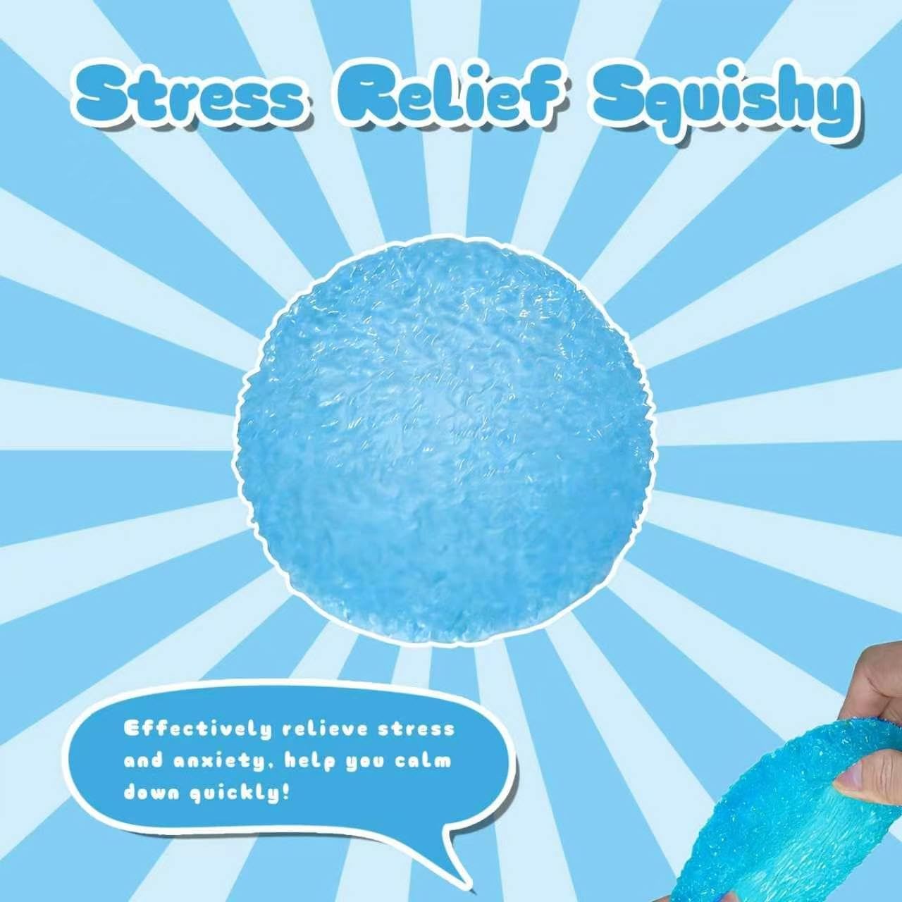 Textured Squishy Stress Ball 6cm/2.36in for Kids Ages 3+ & Adults, Sensory Sq…