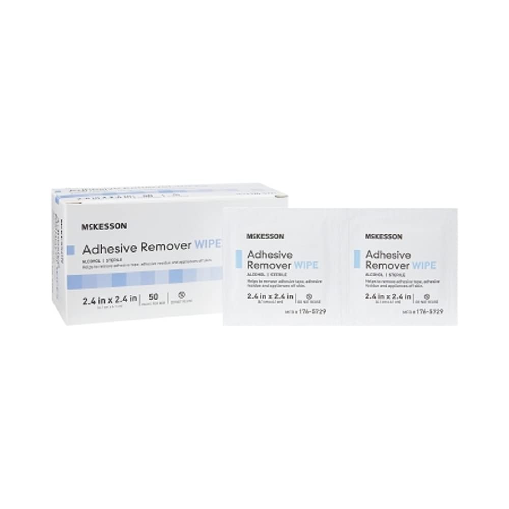 McKesson Adhesive Remover Wipes Non-Irritating 50 Count 2.4 x 2.4 in