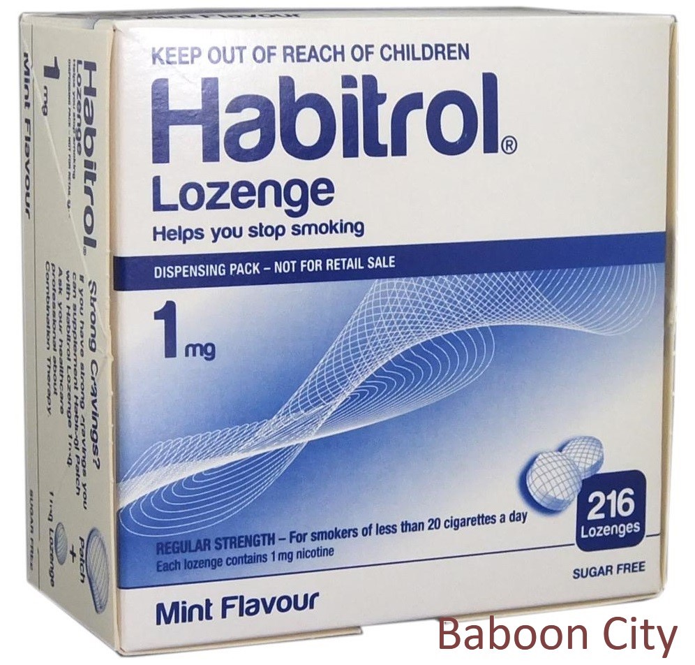 Habitrol Nicotine Lozenge 1mg Mint Flavor (1296 Pieces, 6 Boxes) NEW 08/2025