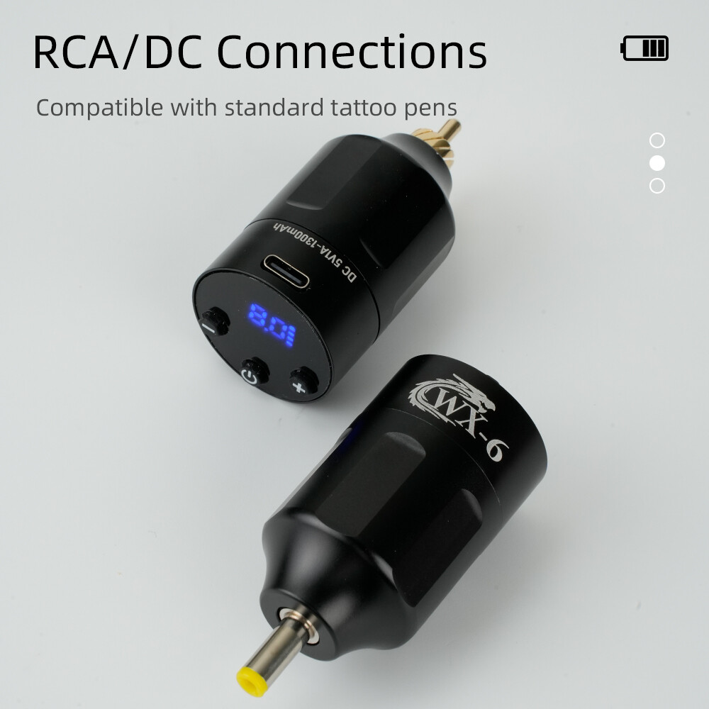 Wireless Rotary Tattoo Pen Battery Pack DC 1300mAh Rechargeable Power Supply