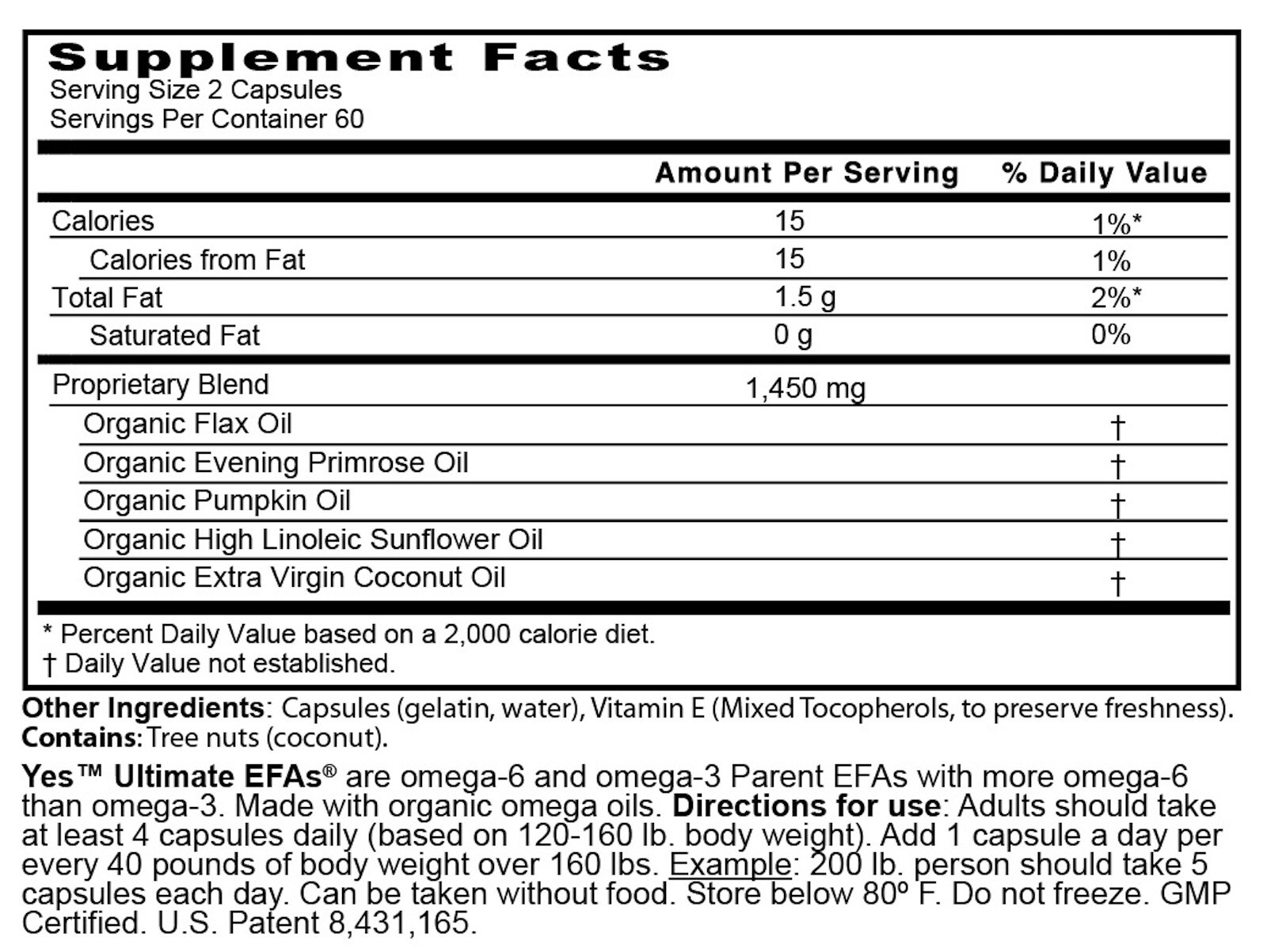 YES Ultimate EFA Omega PEO Capsules (120) – Your Essential Supplements