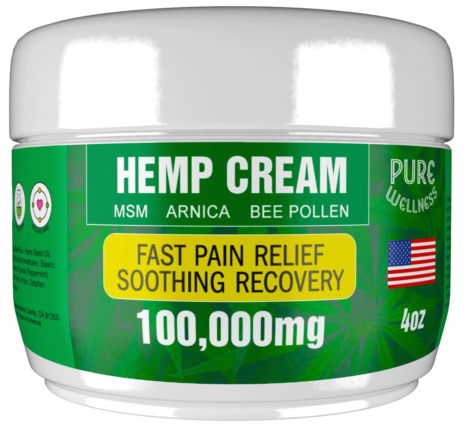 Strong Hemp Pain Relief Cream | Fast Pain Relief for Joints, Muscles, Nerves