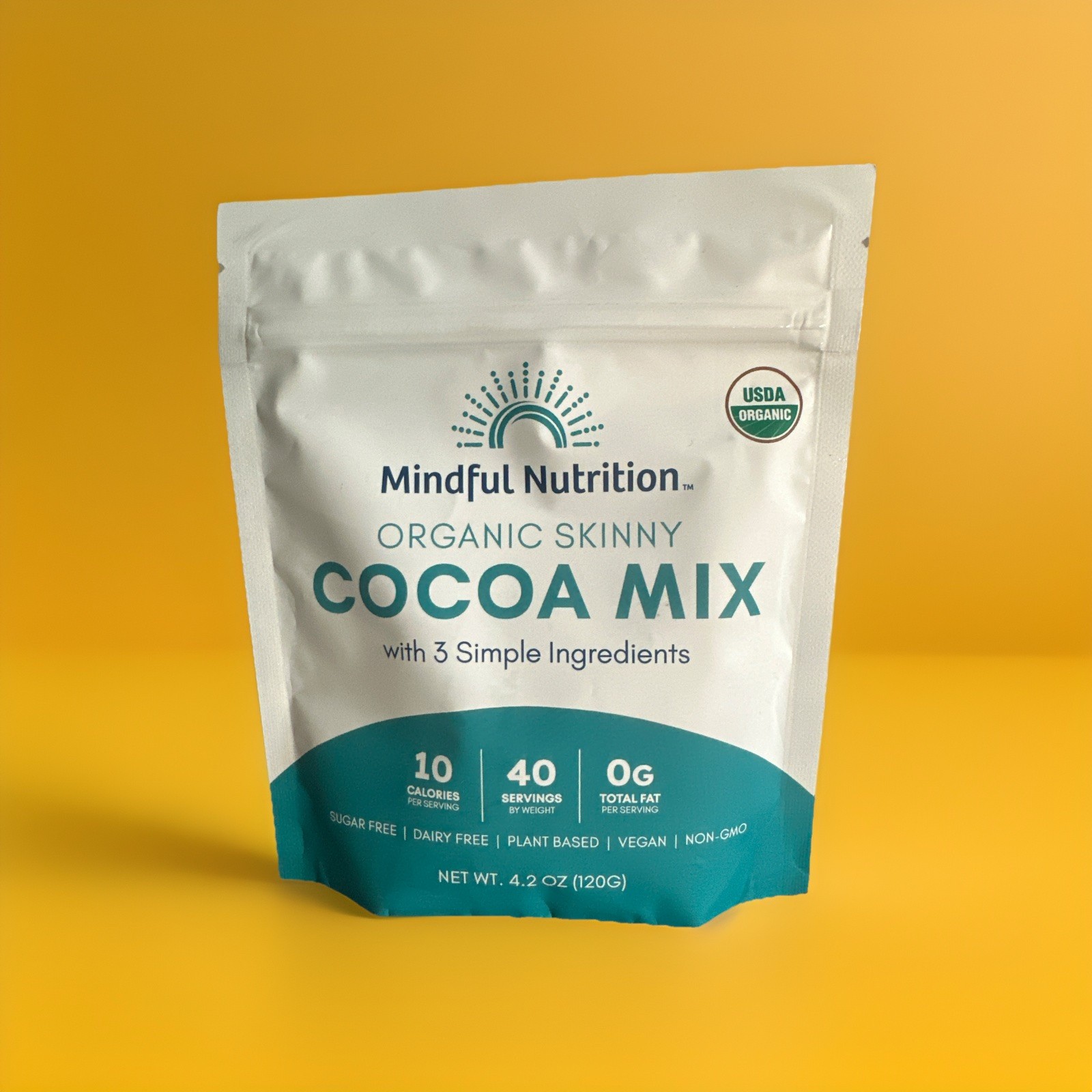 Mindful Nutrition Organic Skinny Hot Cocoa 40 Servings Sugar Free USDA