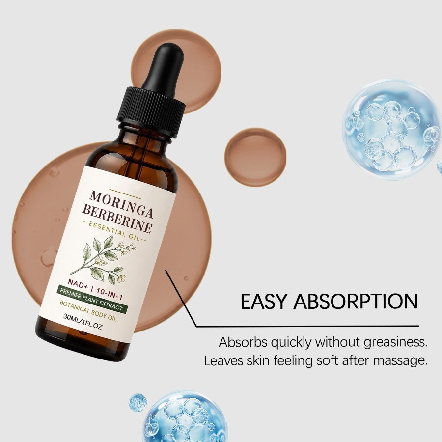 1-5PCS Moringa Berberine Oil Essential Body Massage Firming Body Oil 30ml ~20OFF