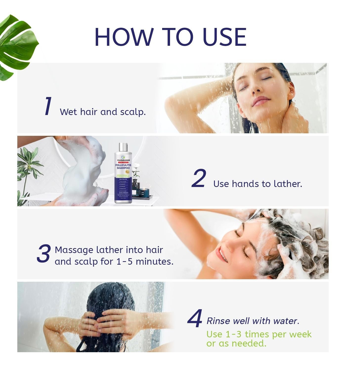 Anti-Fungal Shampoo for Folliculitis, Seborrheic Dermatitis, Scalp Psoriasis – I