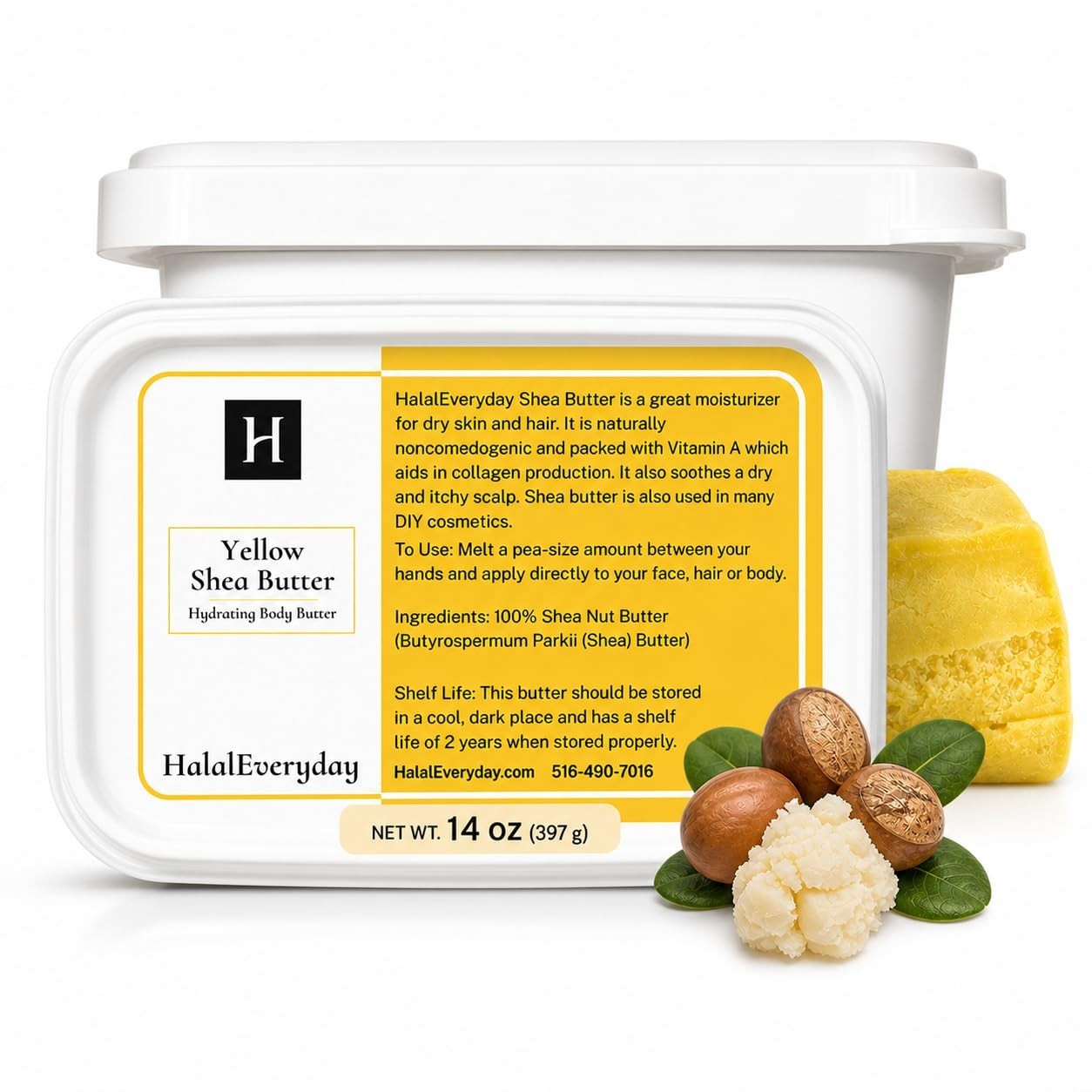 Raw Yellow Shea Butter from Ghana – Deep Hydration Formula
