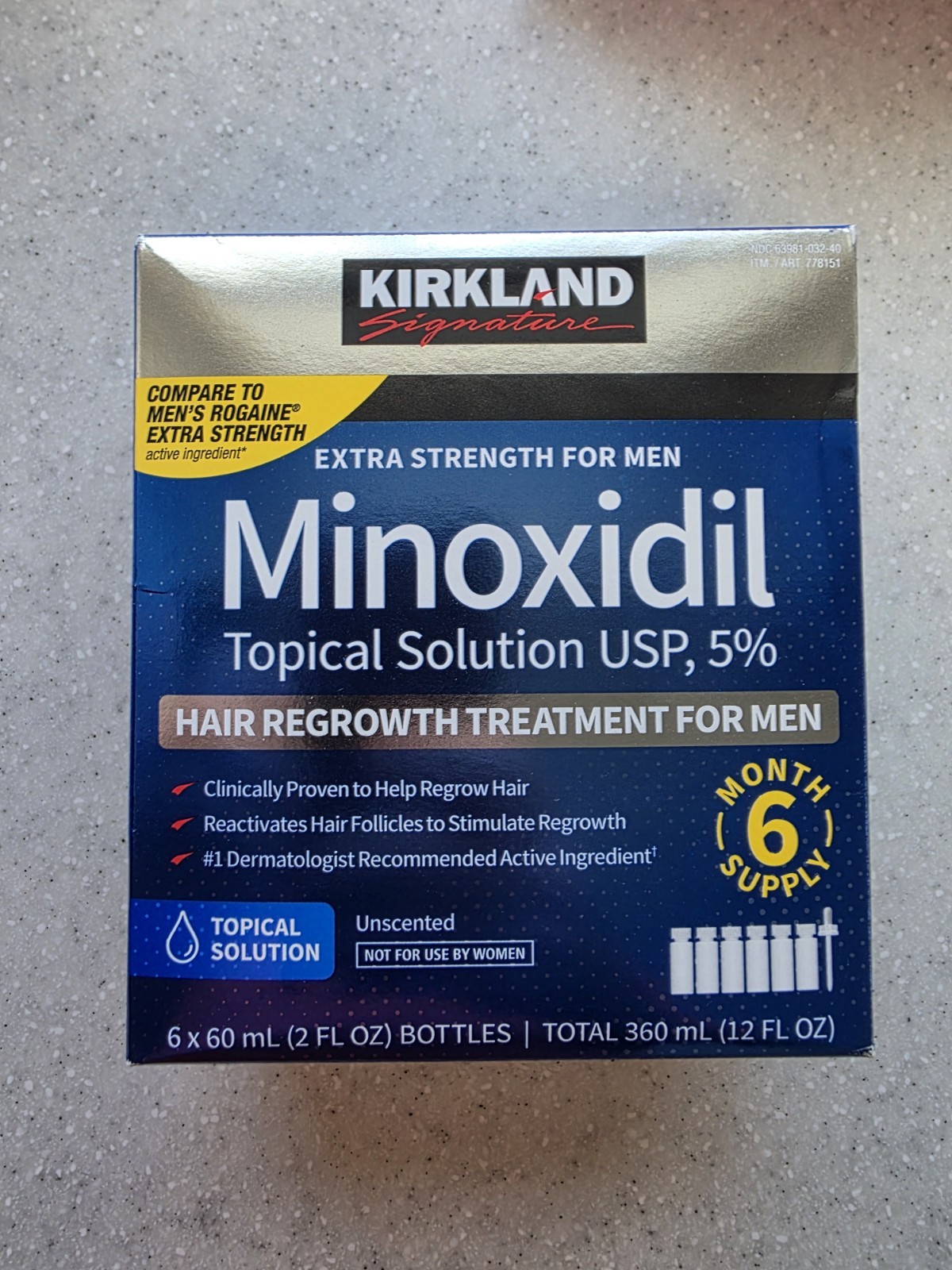 Kirkland Signature Minoxidil 5% Hair Regrowth Treatment for Men – 12oz