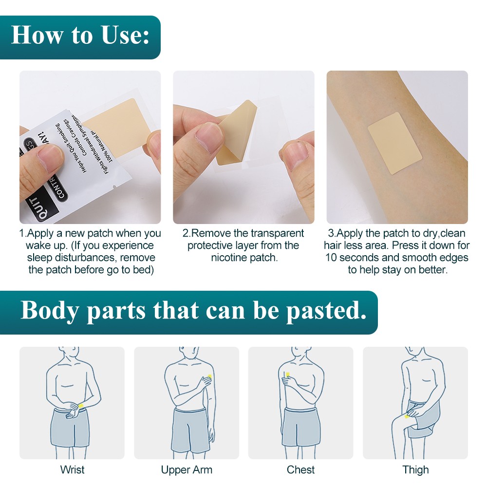 Nicotine Transdermal System Patch Step 1 21 mg 21~420 Patches Stop Smoking Aid