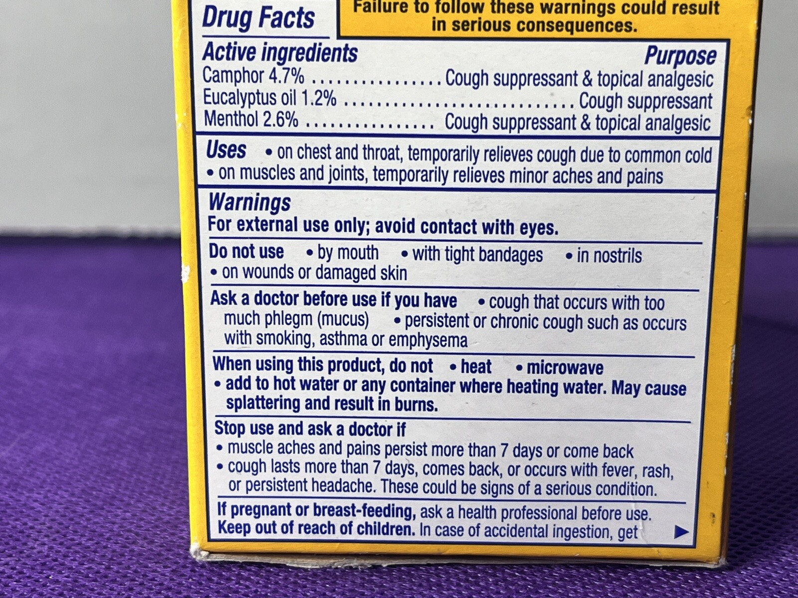 Vicks Casero VapoRub Original Lemon Cough Suppressant Topical Analgesic Ointment