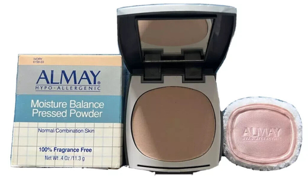 NEW Almay Hypo Allergenic Moisture Balance Pressed Powder 6158-03-IVORY