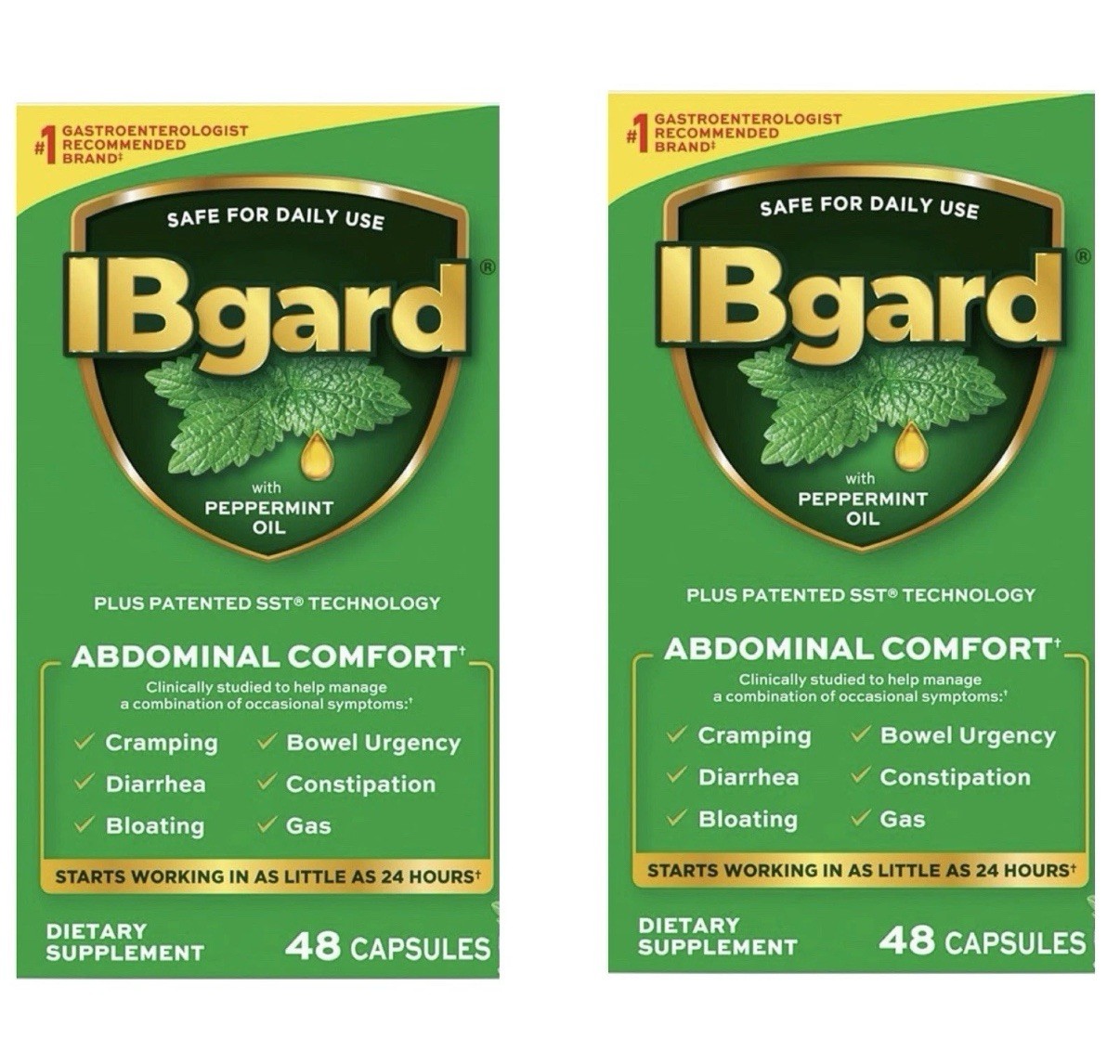 2 Boxes IBgard Irritable Bowel Syndrome IBS Relief 48×2=96 ct Exp 11/2027