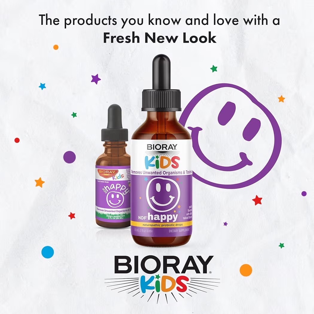Bioray, Kids, NDF® Happy, Peach, 2 fl oz (59 ml)