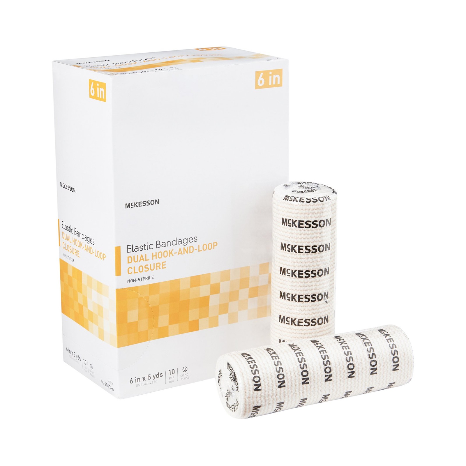 McKesson Elastic Bandage Beige NonSterile 6″ x 5 Yd 10 Ct