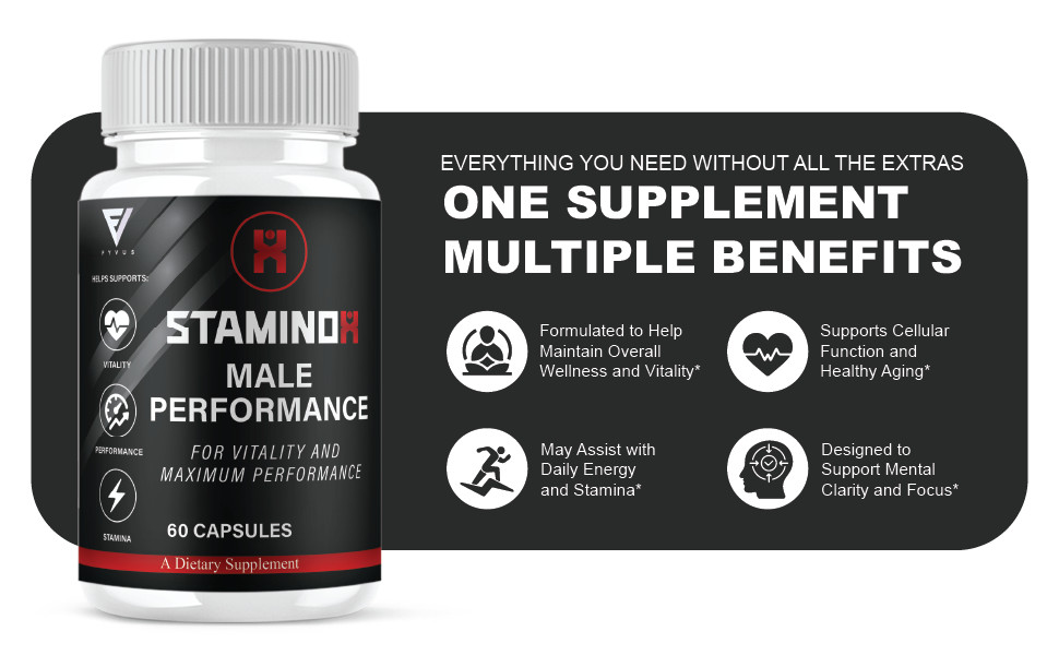 Staminox Premium Performance Supplement, Staminox Pills (60 Capsules)