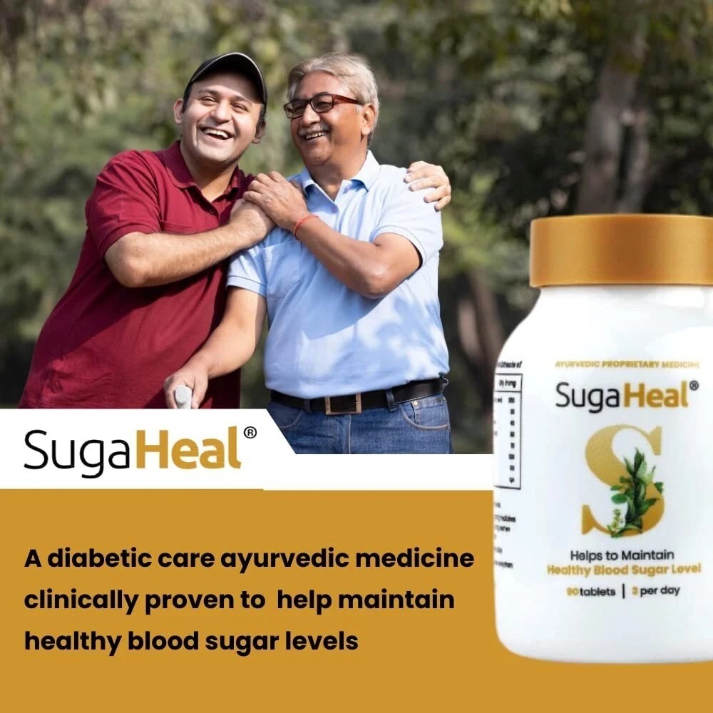 SugaHeal 90 tablets Healthy Blood Sugar Level Ayurvedic Clinically Proven Patent