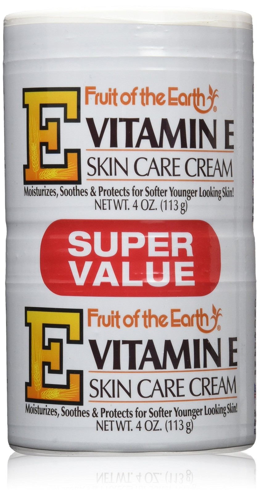 Fruit of the Earth Vitamin-E Cream 4 oz. Jar (Case 6) 8 Ounce (Pack