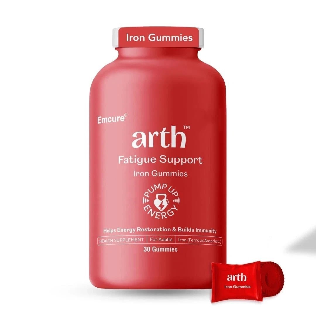Arth Iron Gummies | Made in FDA Facilities | Ferrous Ascorbate & Folic Acid, 30N