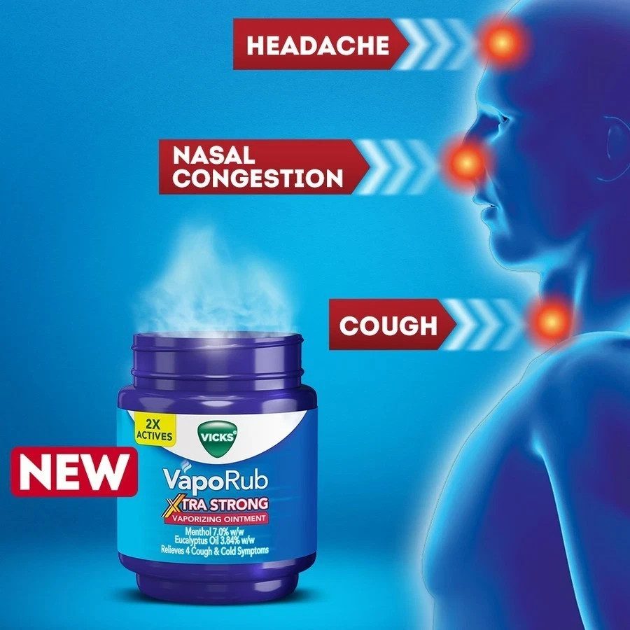 Vicks VapoRub Xtra Strong, 50 ml (pack of 3) Free ship