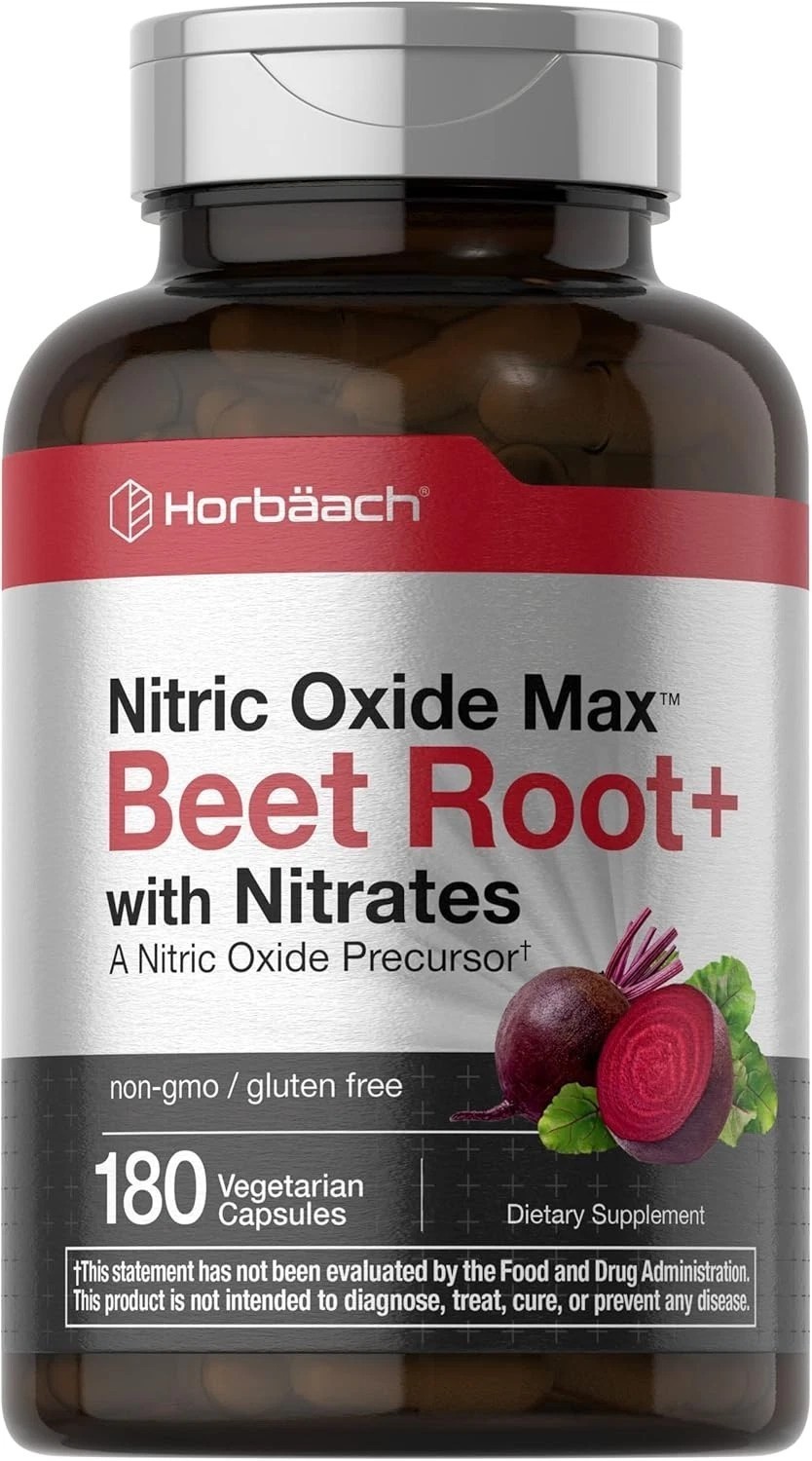 Horbäach Nitric Oxide Beet Root Capsules | 180 Count | with Nitrates and…
