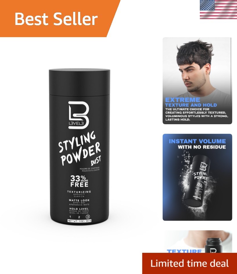 Level 3 Styling Powder – Natural Look Mens Powder – Easy to Apply with No Oil…