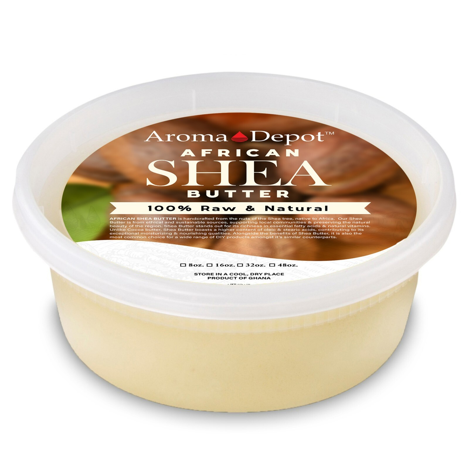 8oz Organic African Shea Butter Ivory Raw From GHANA Natural UNREFINED Pure