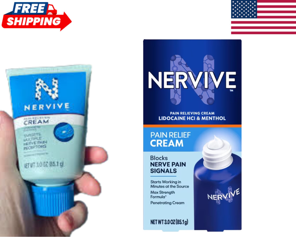 Nervive Pain Relieving Cream, Relief, Max 3 Ounce (Pack of 1)