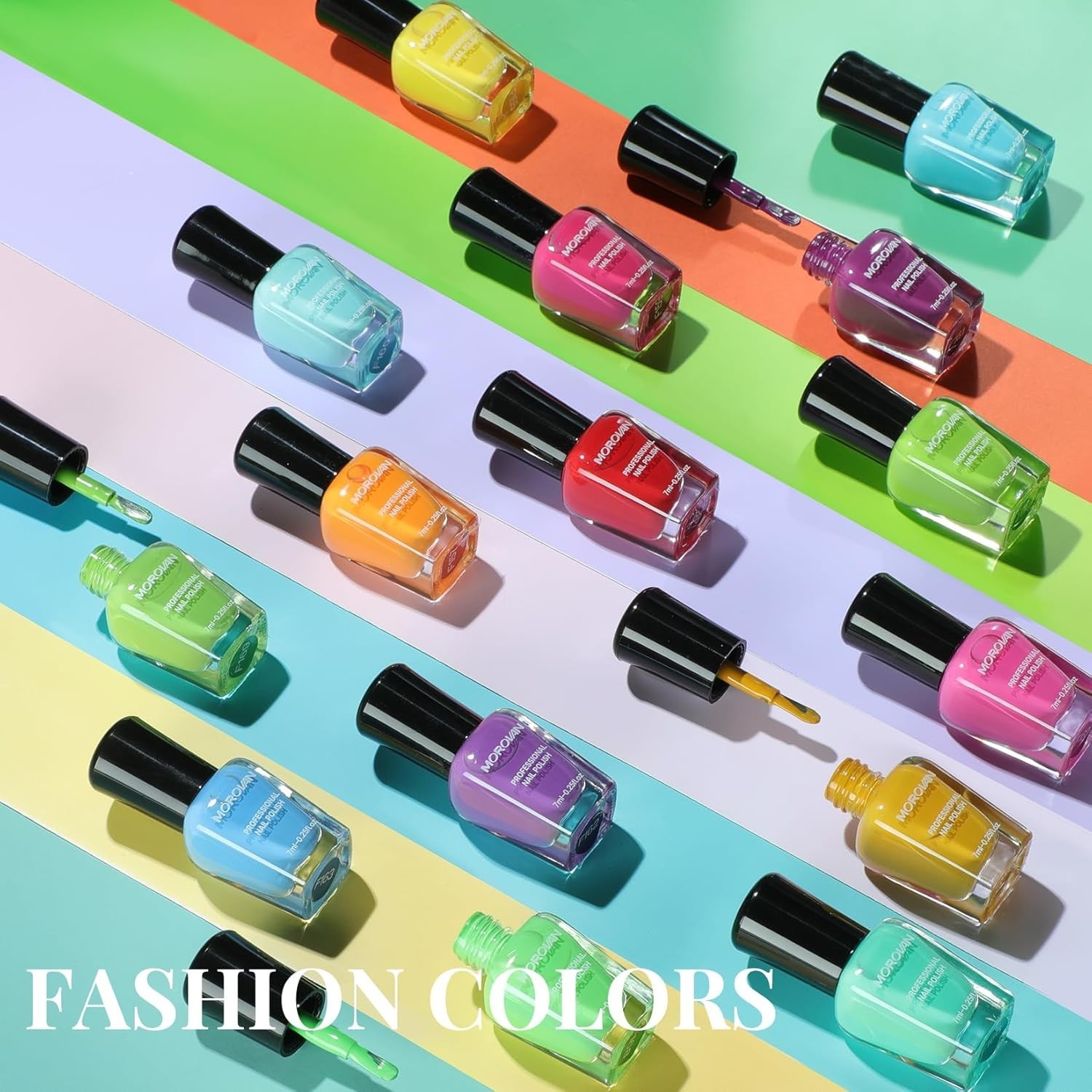 15 Bright Color 0.27oz Air Quick Dry Long Lasting Nail Polish Gift Set for Women