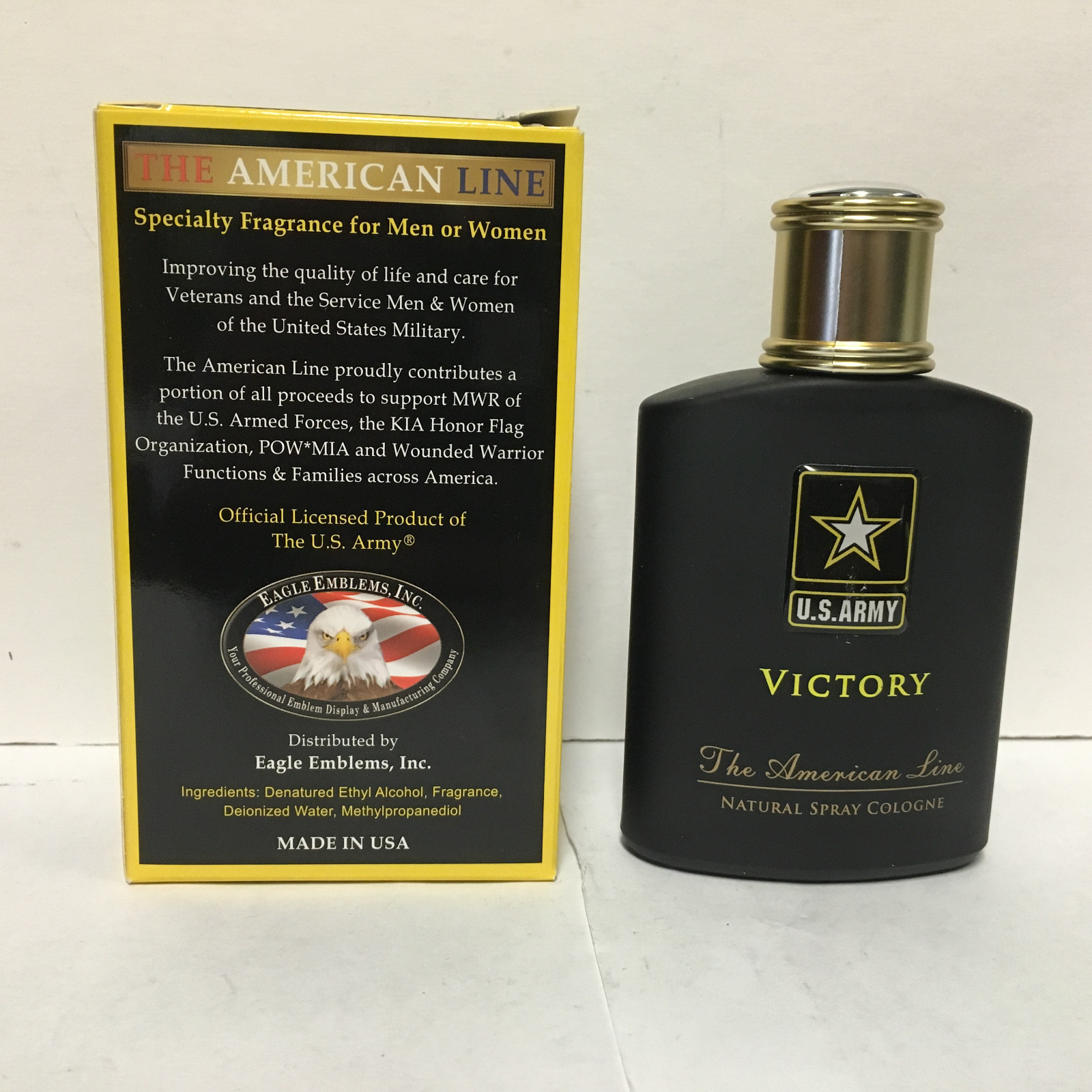 United States, U.S. Army by Parfumologie Victory Cologne Spray 3.4 NOS