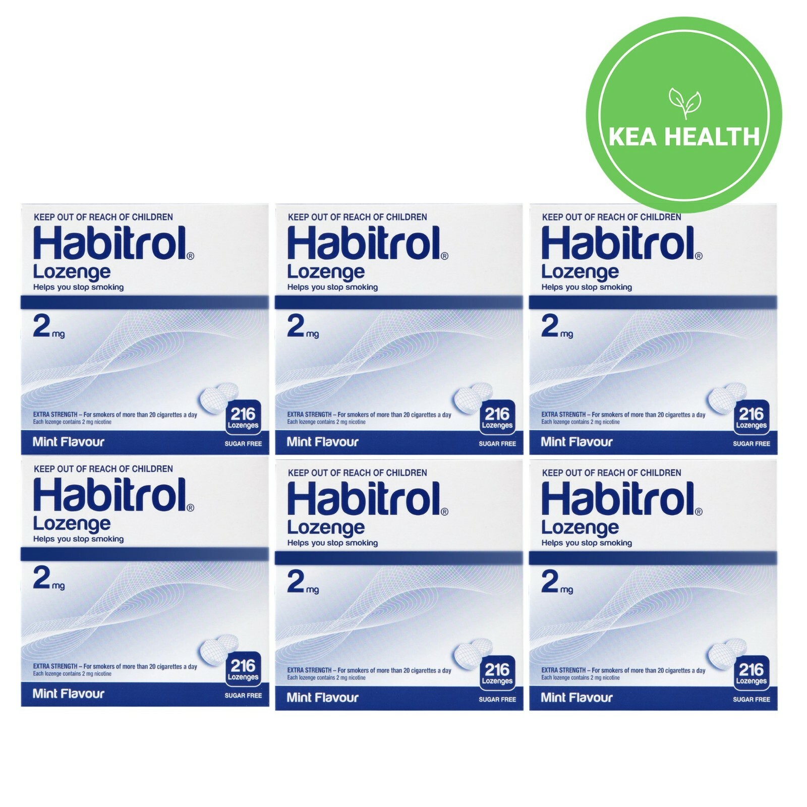 Habitrol Nicotine Lozenge 2mg MINT 1,296 pieces – 6 boxes – QUIT Smoking Now