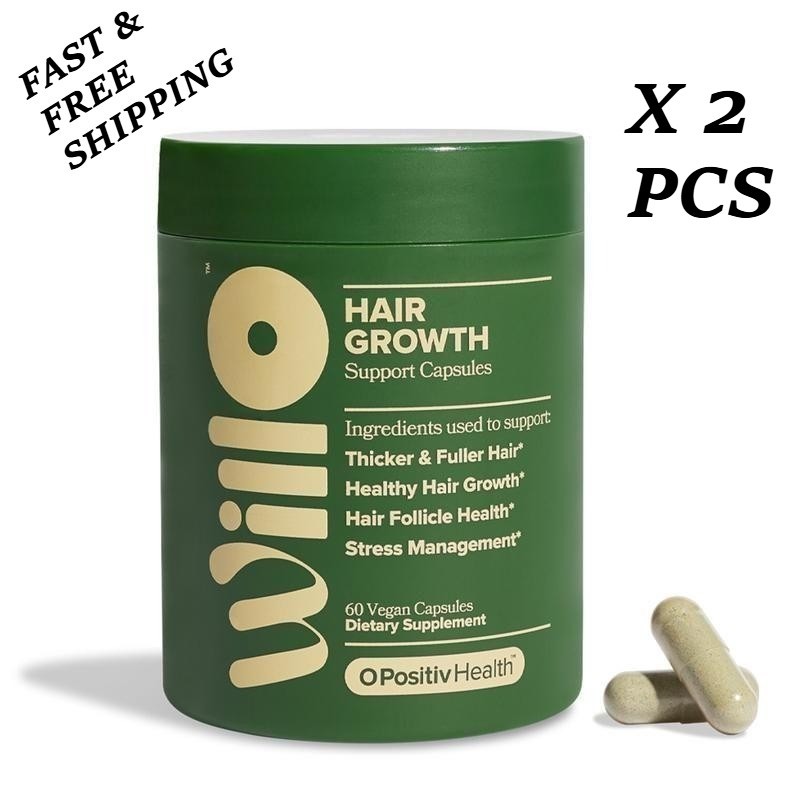 2 PACKS-WILLO Hair Growth Support for Women –Thicker, Fuller Hair & Healthy Hair