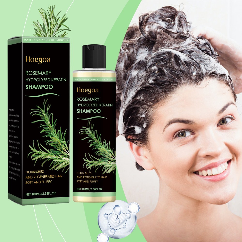2 Pack Organic Rosemary Hair Growth Shampoo for Women and Men-Natural Thickening