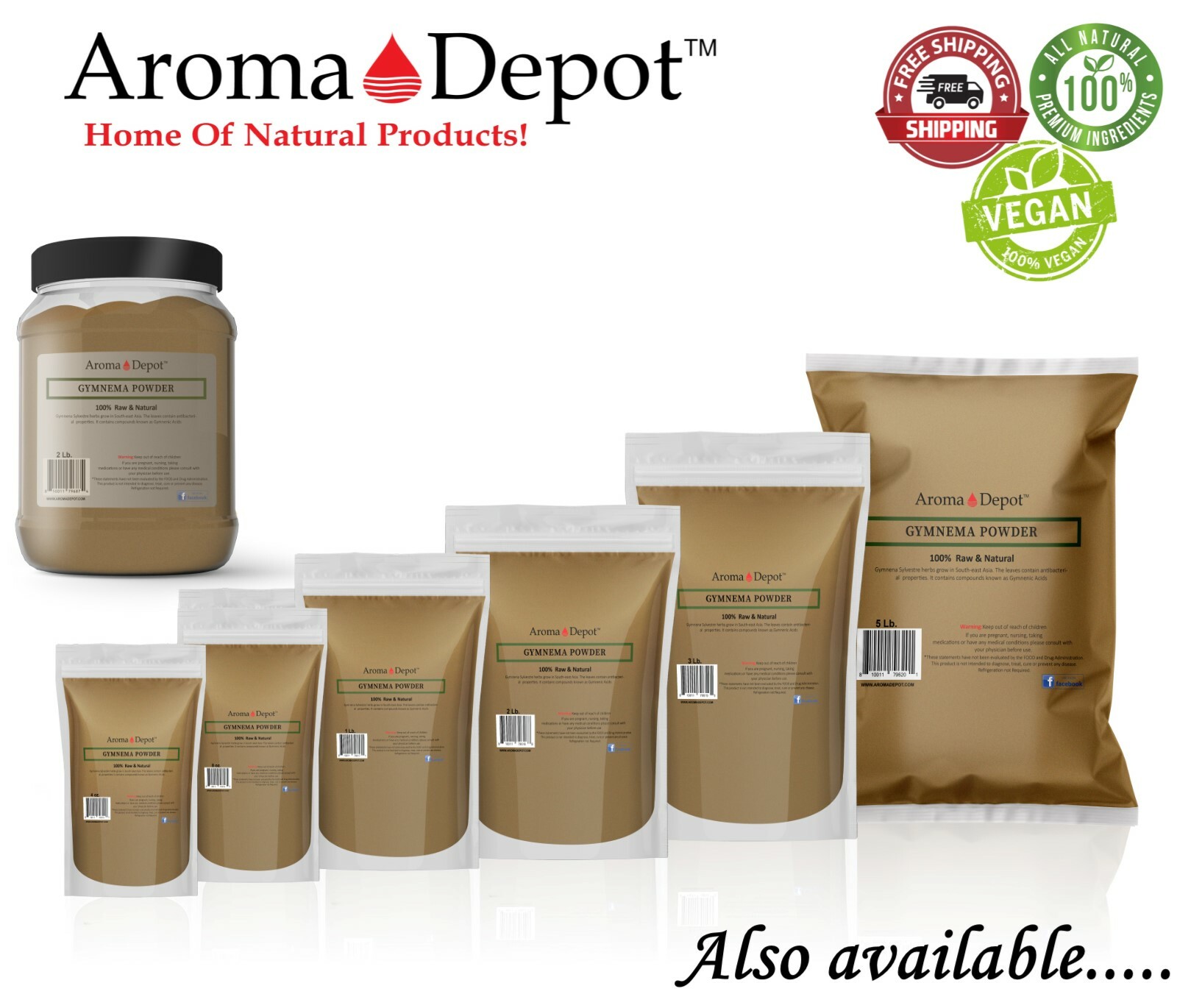 Gymnema Sylvestre Leaf Powder Non-GMO RAW Natural & Fresh Weight Loss Control