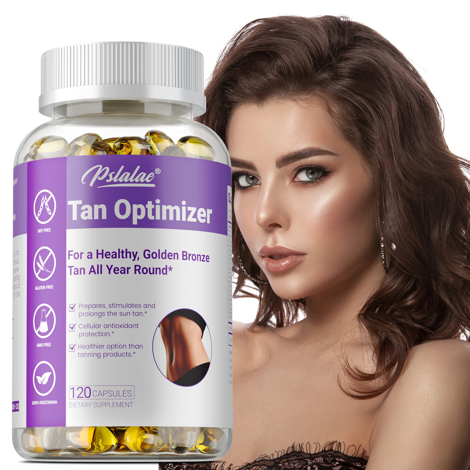 Tan Optimizer 240pcs – Natural Tanning,Improve Dryness and Roughness,Skin Health