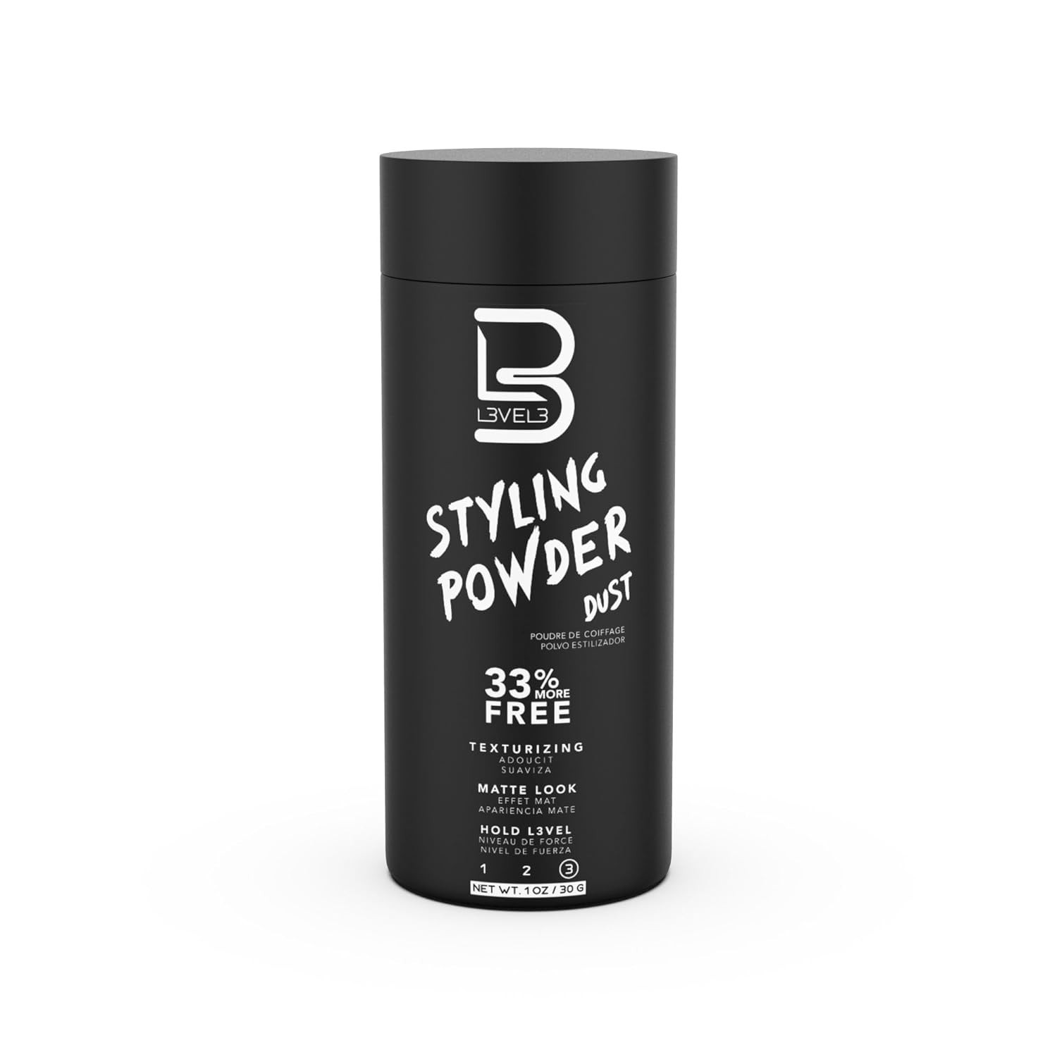 L3 Level 3 Styling Powder – Natural Look Mens Powder – Easy to Apply with No Oil