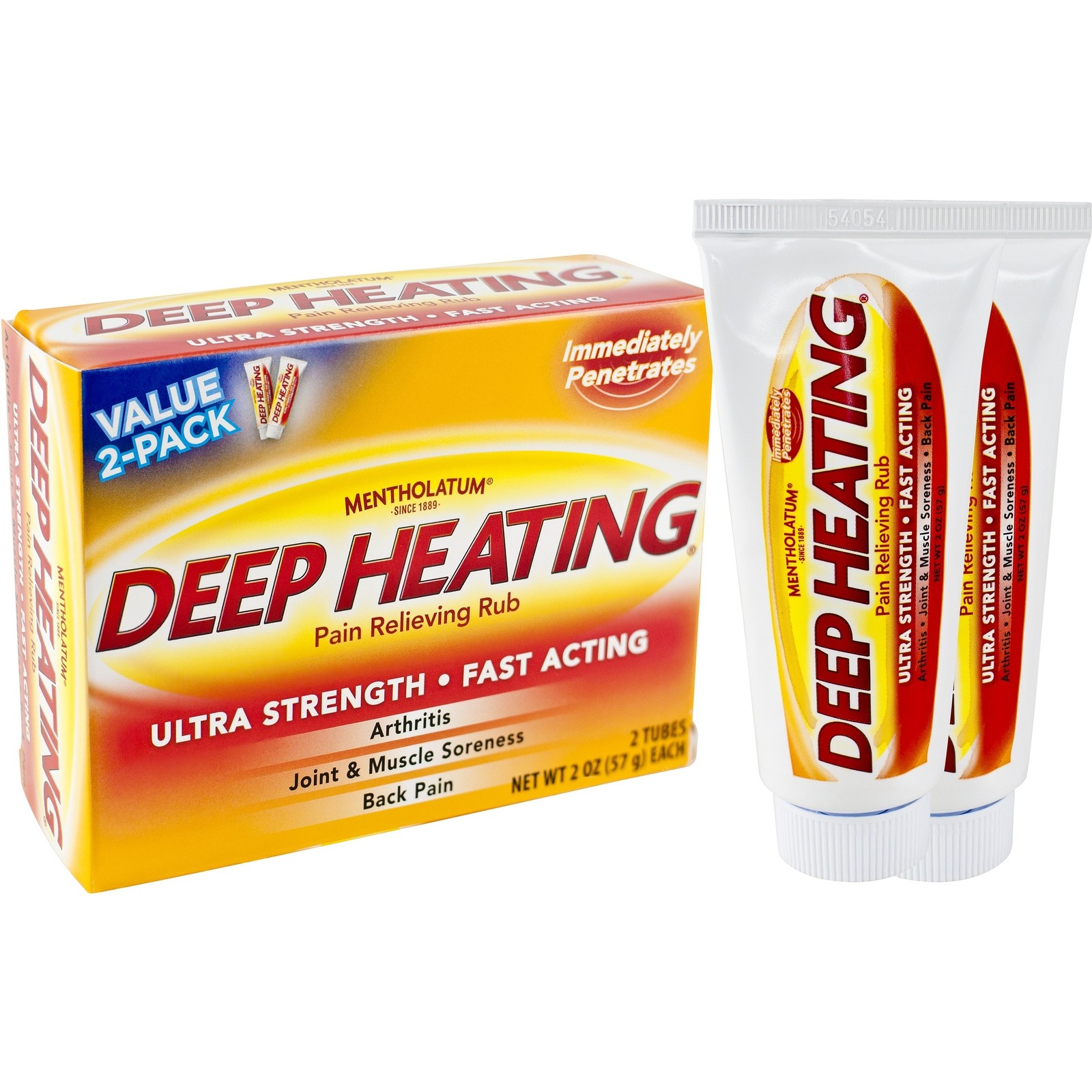 Mentholatum Deep Heating Arthritis Pain Relieving Rub Ultra Strength Relief 2ct