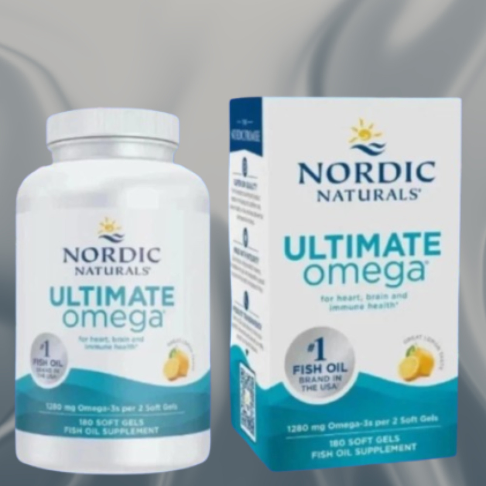 Ultimate Omega by Nordic Naturals – Lemon Flavor, 1280 mg, 180 Softgels