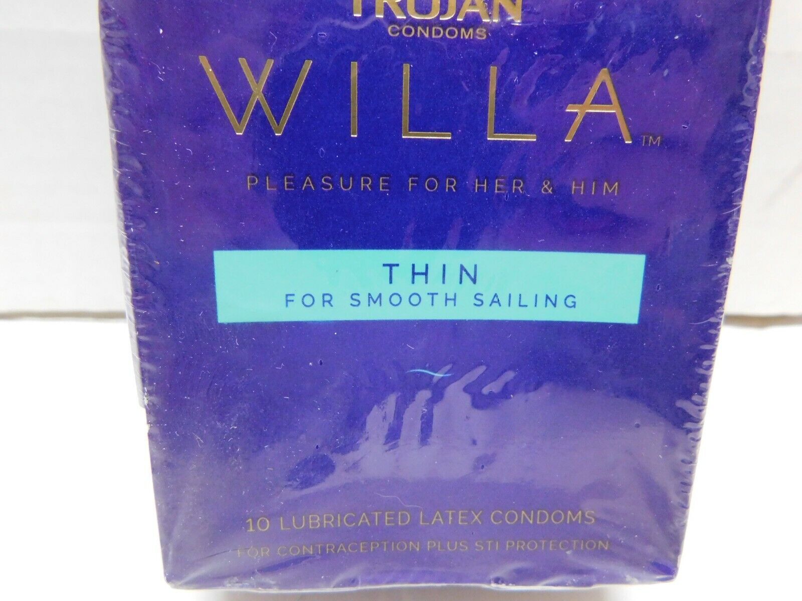 One box of Trojan Willa Thin 10 ct. Condoms Exp 11/01/2025