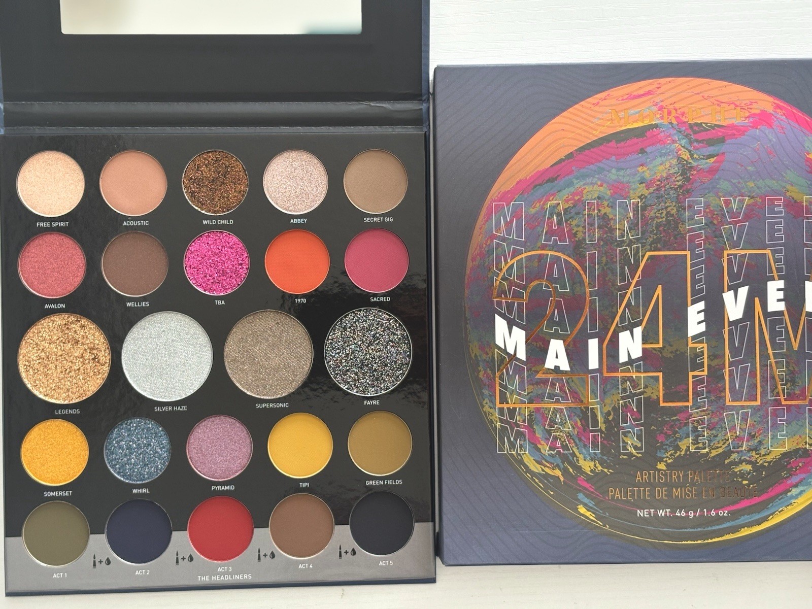 Morphe 24m Main Event Eyeshadow Palette New In Box 24 Shades