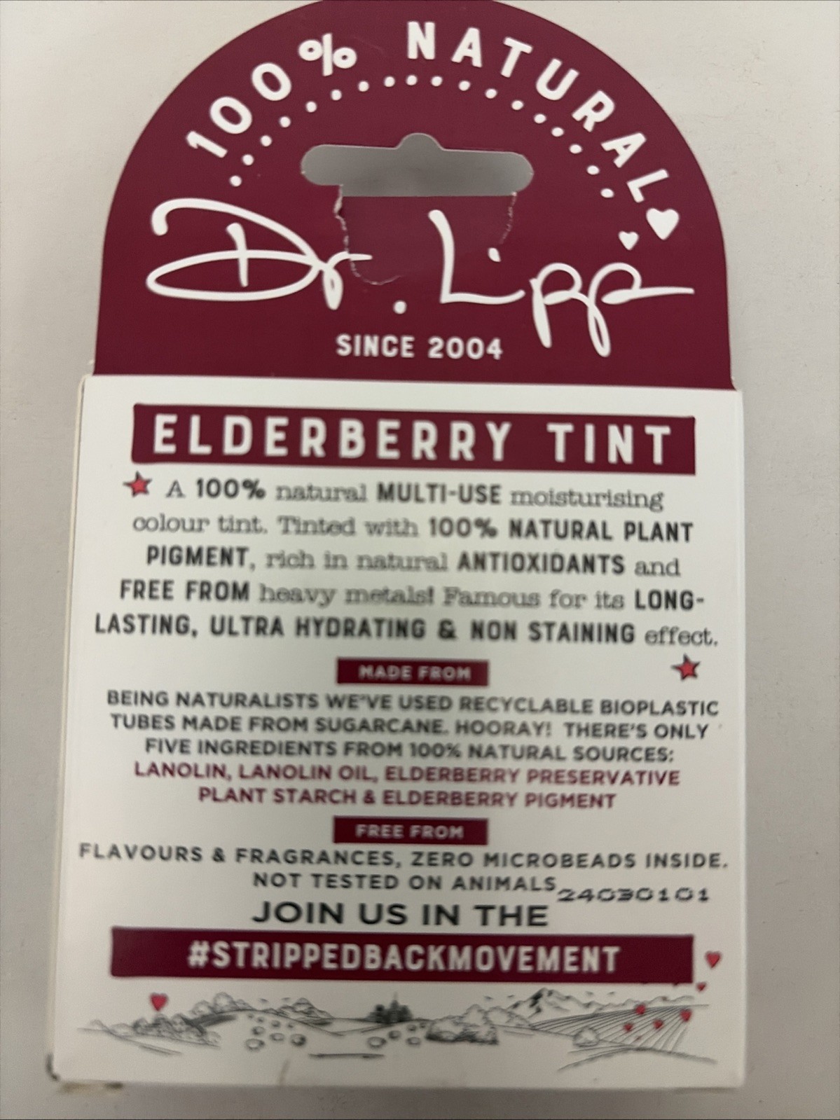 DR LIPP Superfood Elderberry Plant Pigment 100% Natural Moisturizing TINT 8ml